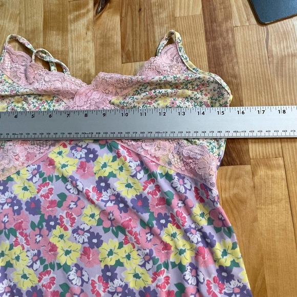 Asos Design Dress Strappy Lace Trim Midi Slip Dress Floral Size 8 Modern Boho - Picture 5 of 7